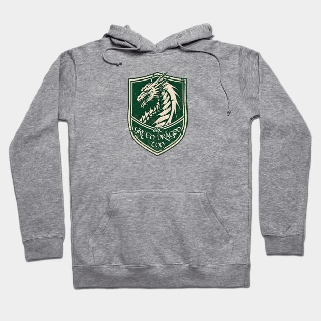 The Green Dragon Inn - Shield Logo - Fantasy Hoodie by Fenay-Designs